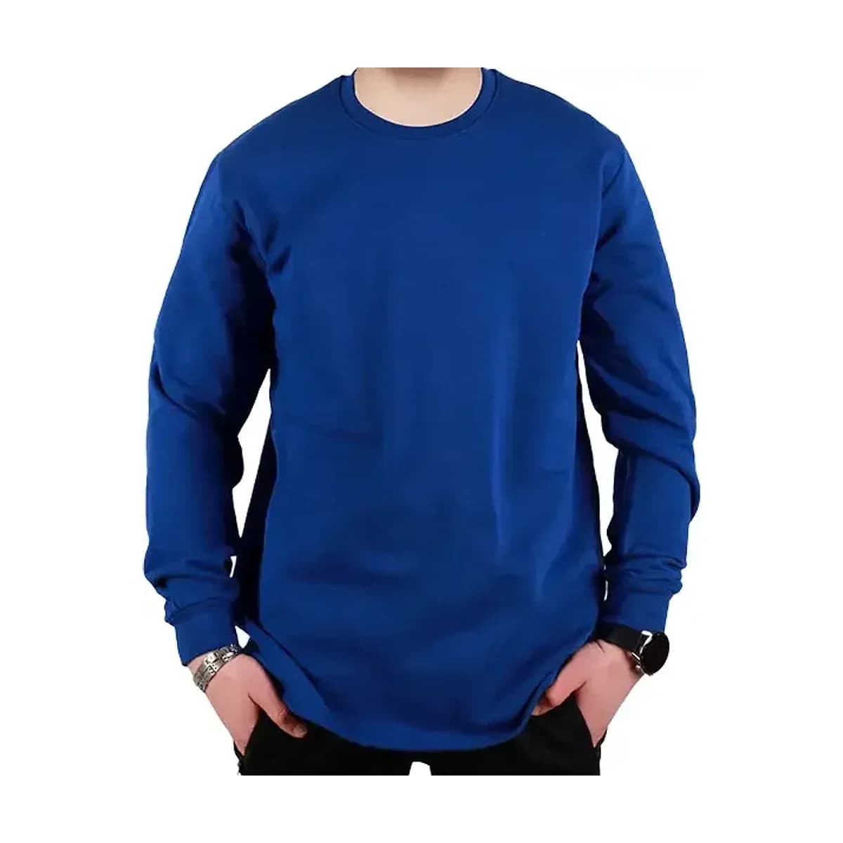 Royal Blue Crew-Neck Work Sweatshirt